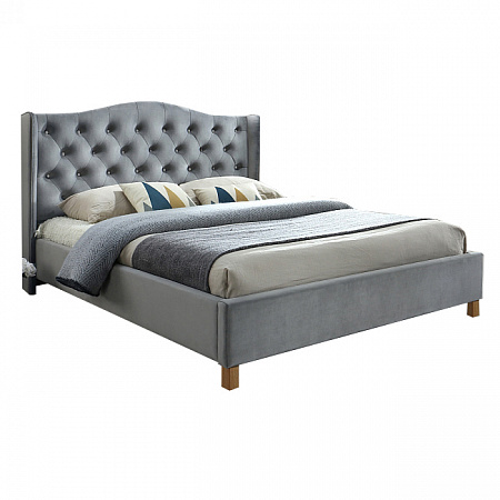 Кровать Signal ASPEN Velvet (серый) 160/200 ASPENV160SZD