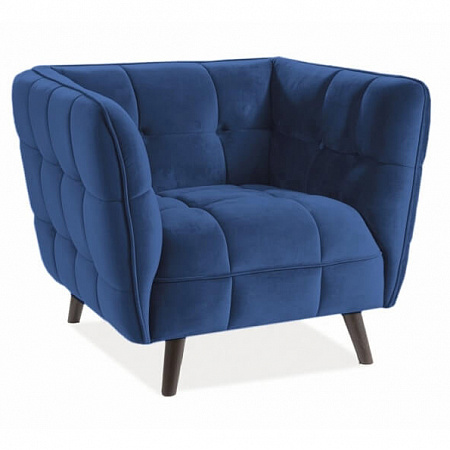 Кресло Signal CASTELLO 1 Velvet Bluvel 86 (темно-синий) CASTELLO1V86