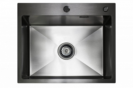 Кухонная мойка из нержавейки BLANTEK LS-5848B Nano black 5848223