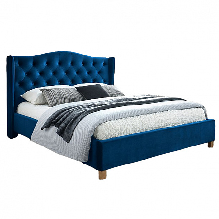 Кровать Signal ASPEN Velvet (темно-синий) 160/200 ASPENV160GRD