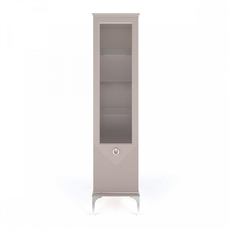 Пенал (Витрина) левый Самира сатин (песочно-бежевый)