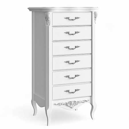 Silvery Rome Комод высокий 6 ящиков S108-K00-S