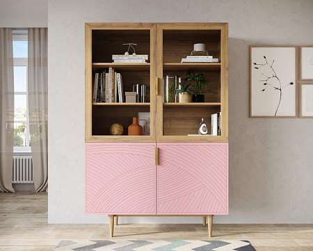 Буфет с двумя дверками Line LN11/GR1/pink