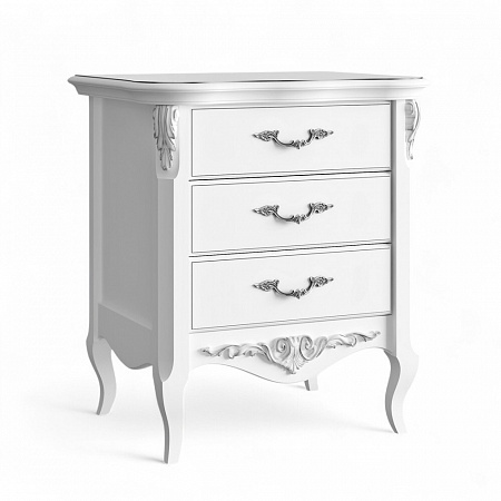 Silvery Rome Прикроватная тумба 3 ящика S117-K00-S