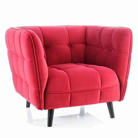 Кресло Signal CASTELLO 1 Velvet Bluvel 59 (бордовый) CASTELLO1V59