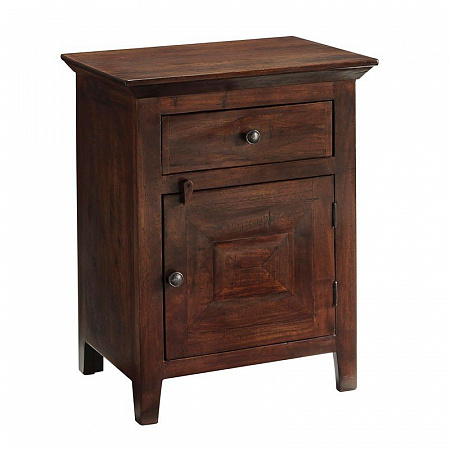 Тумба Charlowe B013-792 коричневая с 1 ящиком и 1 дверцей