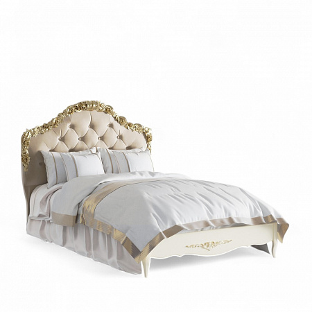 Romantic Gold Кровать с мягким изголовьем 120*200 R412-K02-GG-B01