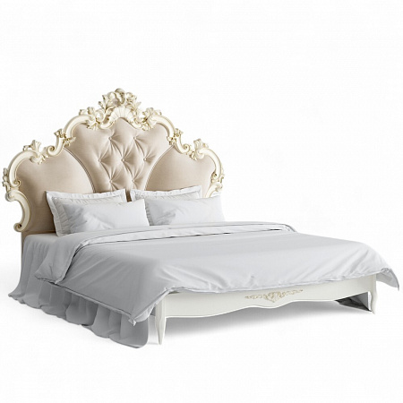 Romantic Gold Кровать с мягким изголовьем 180*200 R568D-K02-G-B01