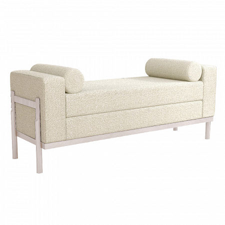 Банкетка с подлокотниками Афина ткань LETTO слоновая кость
