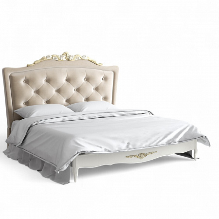 Romantic Gold Кровать с мягким изголовьем 180*200 R558DY-K02-AG-B01