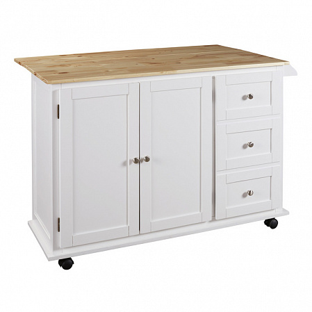 Стол сервировояный Withurst D350-486 White/Light brown