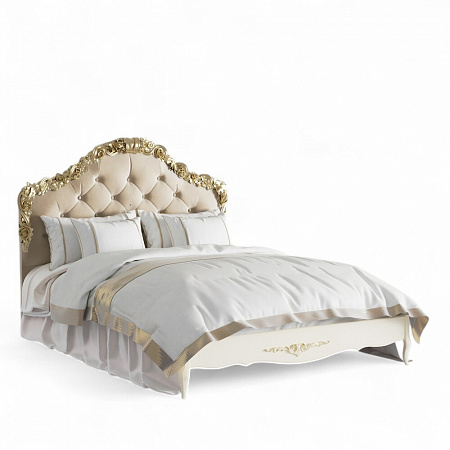 Romantic Gold Кровать с мягким изголовьем 140*200 R414-K02-GG-B01