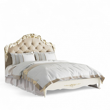 Romantic Gold Кровать с мягким изголовьем 140*200 R414-K02-AG-B01