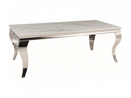 Стол журнальный Signal PRINCE A Ceramic (белый Calacatta/хром) PRINCEACBCH120