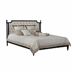 Кровать S7704-18 спальное место 1800х2000 (S1) ткань #183 черный с эффектом старения