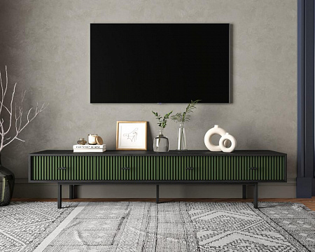 Комод с четырьмя ящиками под TV Emerson арт EM06/green/L