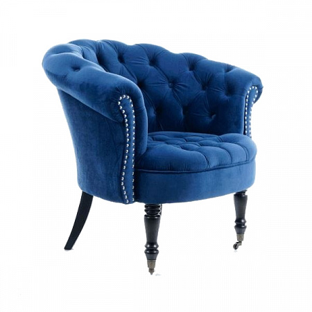 Кресло Signal PHILLIPS VELVET BLUVEL 86 (синий) PHILIPSVGR