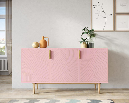Комод с тремя дверками Line LN02/GR1/pink