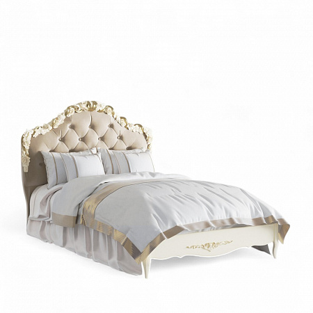 Romantic Gold Кровать с мягким изголовьем 120*200 R412-K02-AG-B01