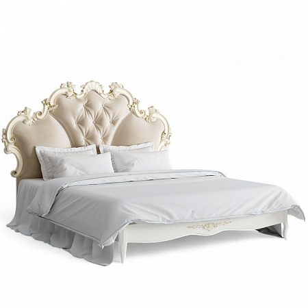 Romantic Gold Кровать с мягким изголовьем 180*200 R568-K02-G-B01