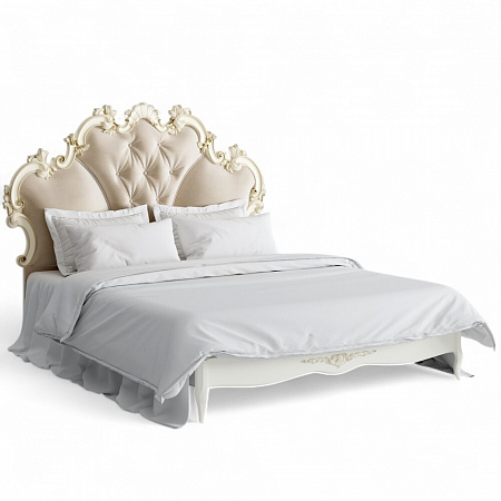 Romantic Gold Кровать с мягким изголовьем 160*200 R566-K02-G-B01
