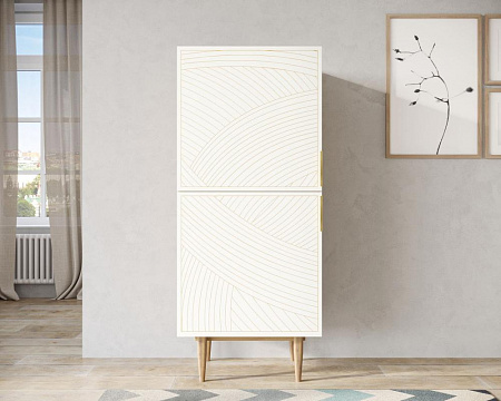 Вертикальный комод с двумя дверками Line LN05/GR1/beige