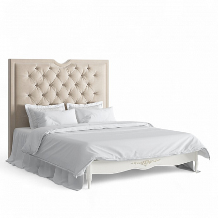 Romantic Gold Кровать с мягким изголовьем 160*200 R686-K02-G-B01