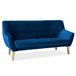 Диван Signal NORDIC 3 Velvet Bluvel 86 (синий) NORDIC3V86