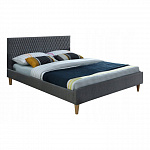 Кровать Signal AZURRO Velvet (серый/дуб) 160/200 AZURROV160SZD
