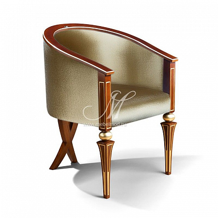 Кресло Zzibo 150 б орех с золотом (ткань Аrena gold)